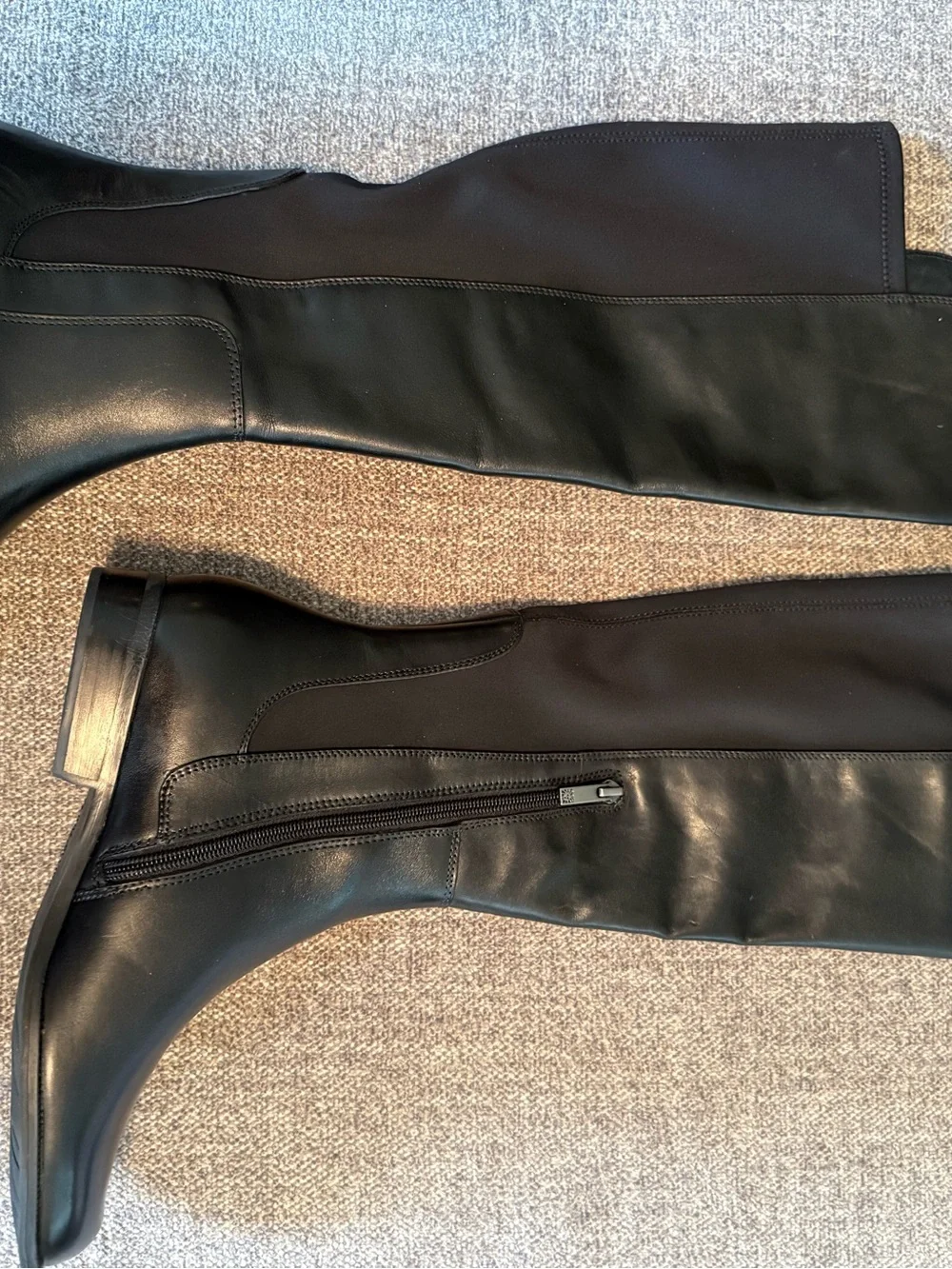 Anne Klein Black Over-the-Knee Riding Boots with Side Zip
